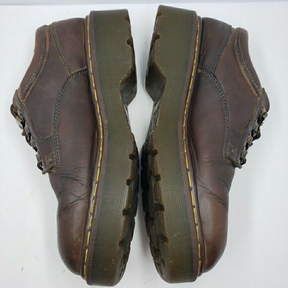 Dr. Martens England Made Mens 10 Brown Leather Air Wair Lug Sole Shoes VTG main image 6